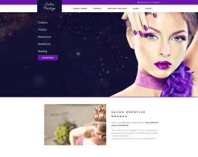 Website for a local hair salon
